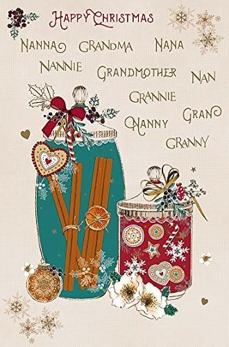 Buon Natale Nonna.Wishing Well Studios Biglietti D Auguri Di Buon Natale Nanna Nonna Nana Amazon It Cancelleria E Prodotti Per Ufficio