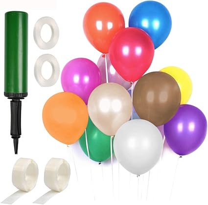 Yanshon Arche De Ballon Anniversaire Set 125pcs Ballons Colores Ballon Guirlande Kit Ballon Voute 1 Ballons Latex Da Gonfleur Ballons 2 Ruban Adhesif A Pois Et 2 Ruban Blanc Pour Mariage Fete