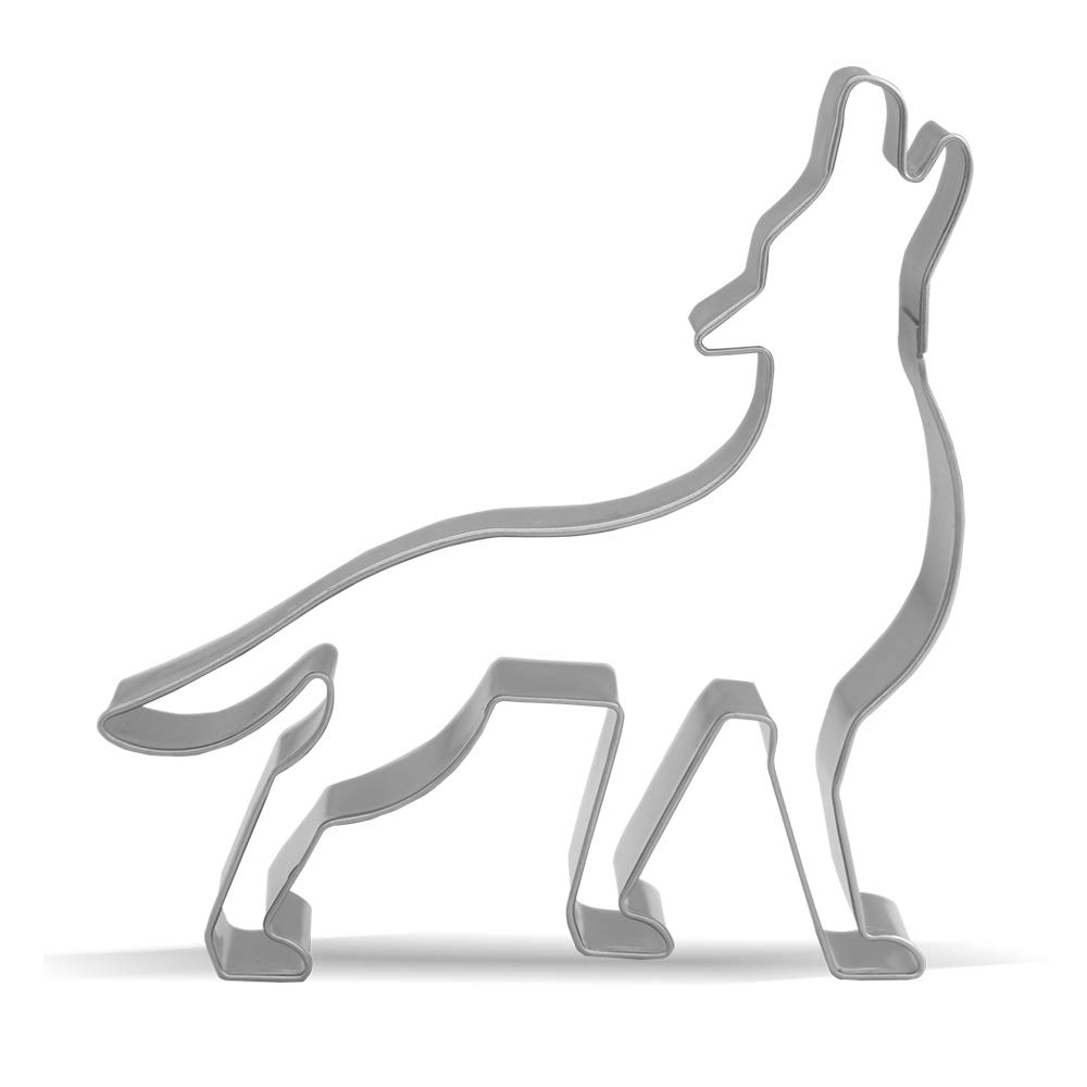 9.7 cm Wolf Cookie Cutter - Stainless Steel