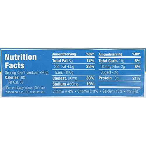 EVOL Egg and Smoked Gouda Breakfast Sandwich, 13 Grams of Protein Per Serving, 3.4 Ounce (Frozen)