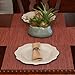 Sweet Pea Linens Redwood (Brick & Tan) Wipe Clean Rectangle Placemats - Set of Two