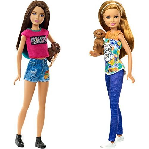 Barbie Great Puppy Adventure Skipper Doll and Puppy Adventure Stacie Doll Bundle