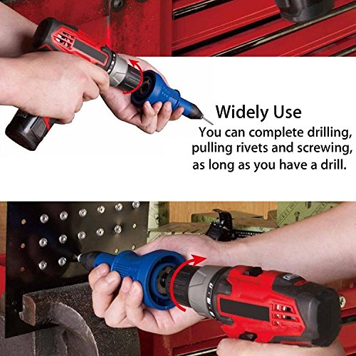 Fbest Rivet Gun for Cordless Drill Riveter Electric Rivet Nut Gun Riveting Tool Cordless Riveting Drill Adaptor Insert Nut Tool