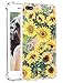 Sunflower iPhone 7 Plus Case Floral Print iPhone 8 Plus Protective Case with TPU Bumper iPhone Cover Case Clear Soft Flexible TPU Back Case primary