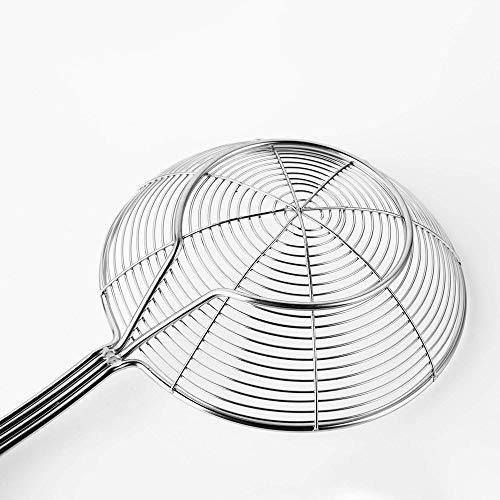 Euone Spider Strainer Clearance Sale , Stainless Steel Solid Spider Strainer Skimmer Ladle With Handle Kitchen Tool