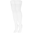 NuVein Medical Compression Stockings, 20-30 mmHg Support, Women & Men Thigh Length Hose, Closed Toe, White, Medium