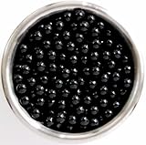 Black Edible Sugar Pearls Dragees Decoration Balls 2 Ounces
