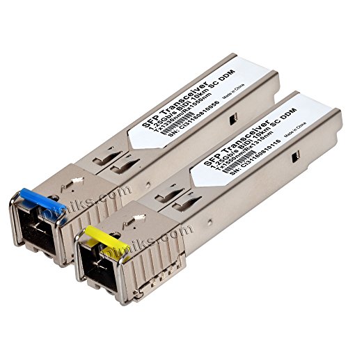 10km SFP BiDi 1G (Bi-Directional, WDM, 1.25Gbps, 10 km) DOM/DDM / DDMi SC (GLC-BX-D, GLC-BX-U, D/U, A/B, 1310/1550) Transceiver. Compatible, Reprogrammable. (lot= 1 Pair [2 modules])