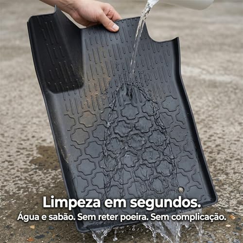 Tapete Fiat Fastback Versão Híbrida 2024 2025 2026 Bandeja 3D Premium Emborrachado Impermeável