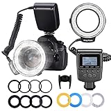 Neewer 48 Macro LED Ring Flash Bundle with LCD