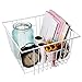 Farmhouse Decor Metal Wire Food Organizer Storage Bin Baskets with Handles for Kitchen Cabinets, Pantry, Bathroom, Laundry Room, Closets, Garage (set of 2)