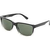 Buffalo David Bitton B0012S Men's Modern Square Sunglasses, 57 mm, UV400 Protection, Black Crystal Fade