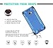 for Huawei Ascend XT2 Case with Full Glass Screen Protector (2nd Version Only), Elate 4G Case, H1711 Case, Metallic Brushed Design Slim Hybrid [Shockproof] Armor Defender Case Cover (Blue)