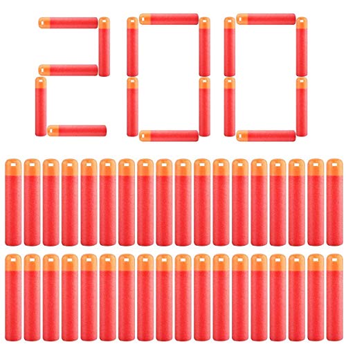 POKONBOY Darts Compatible Nerf Mega Darts - 200 Pack Mega Darts Compatible for N-Strike Mega Series Red Mega Dart