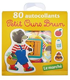 80 autocollants Petit Ours Brun