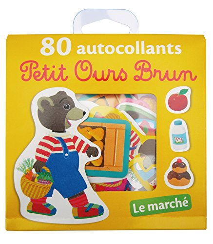 80 autocollants Petit Ours Brun