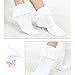 FOXNOVO 5 Pairs of Vintage Lace Cotton Ruffle Frilly Ankle Crew Socks