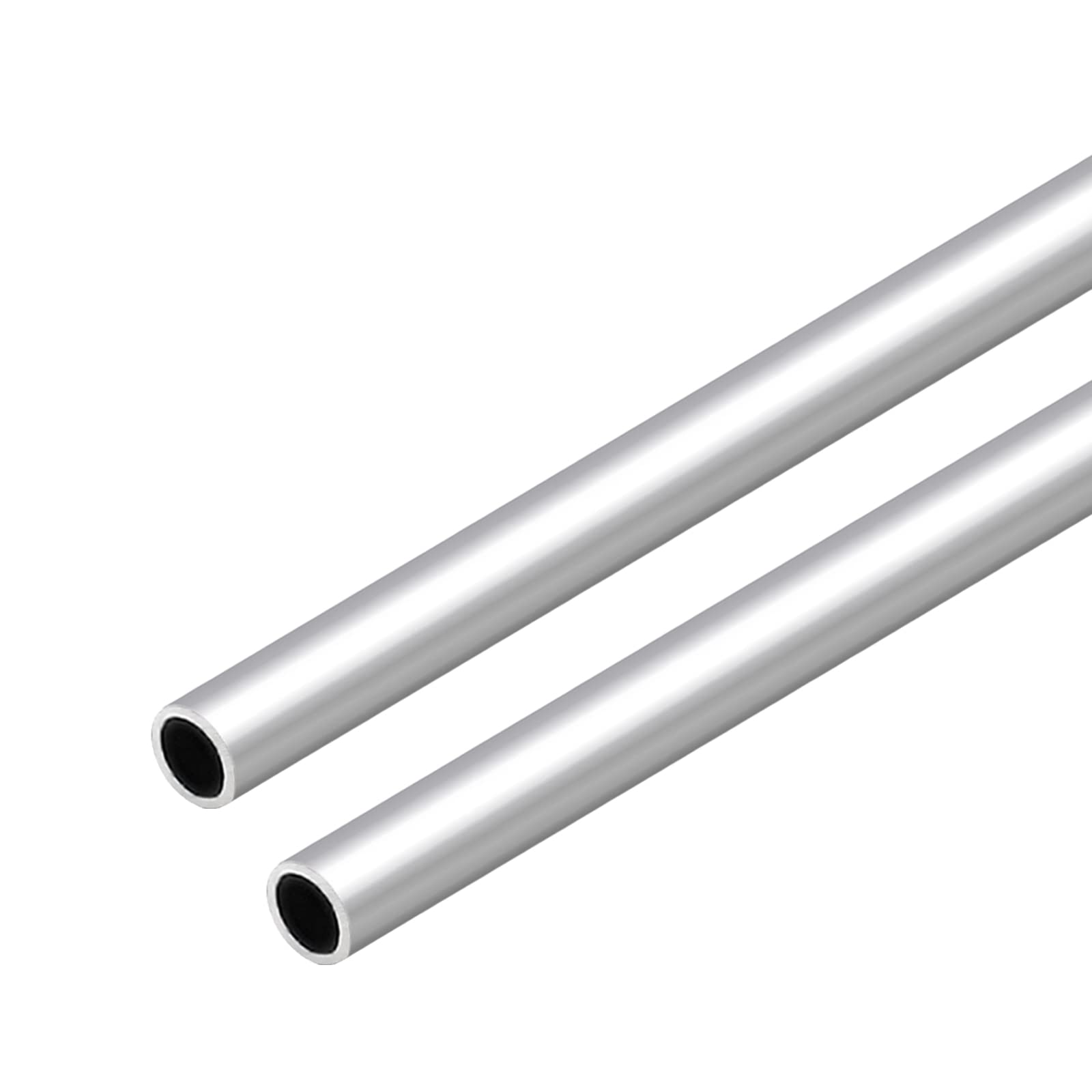 VictorsHome 6063 Aluminum Round Tube, 19mm OD 2mm Wall Thickness 300mm Length Metal Seamless Straight Tubing for DIY Crafts Model 2pcs