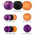 NICROLANDEE Halloween Party Decorations - 16Pcs Orange Black Tissue Pom Pom Paper Lantern Honeycomb Ball Kit for Halloween Theme Party, Horror Party, Trick or Treating, Birthday Party Supplies