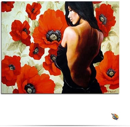 Amazon Co Jp セクシーな女性の赤い花パズルゲーム木製ジグソーパズル大人向け500ピース大人向けゲーム10代と子供向け おもちゃ