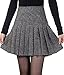 chouyatou Women's Casual Plaid High Waist A-Line Pleated Skirt