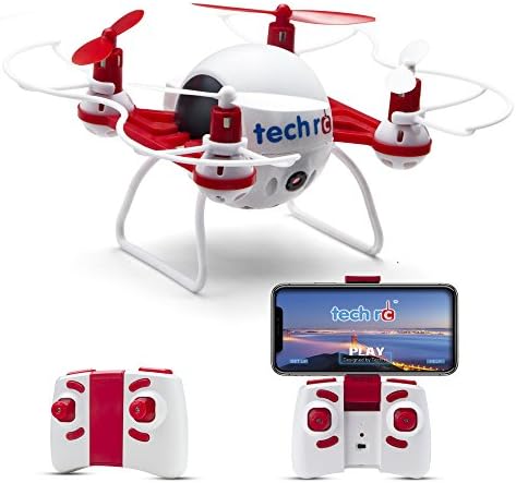 Tech RC Mini Drone with HD Camera Live Video RC Quadcopter with Altitude Hold, App Control, Headless Mode & One Key Take-Off, WiFi FPV Quadcopter Drone for Kids & Beginners