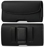 FOR APPLE iPHONE 6 BELT CLIP LEATHER HOLSTER FITS A LIFEPROOF CASE ON PHONE (KPOORAN BRAND)