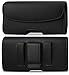 For Motorola Moto Z Force DROID Edition, Moto Z Play DROID, Moto Z2 Force, Moto Z2 Play, Z Play (2nd Gen), Premium Leather KP Pouch Case Holster with Belt Clip & Loops Fits thin Layer case on phone