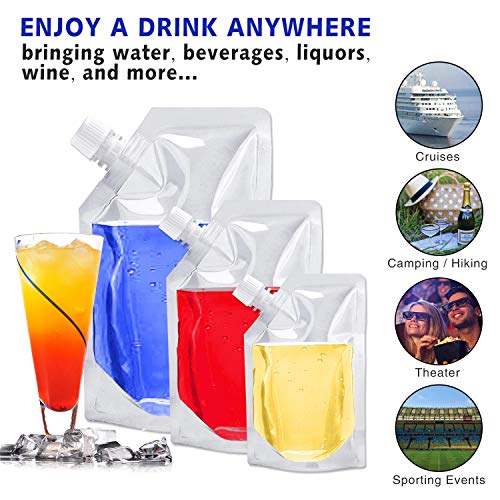Cruise Smuggle Flask Set for Travel, Rum Runner Plastic Liquor Bag