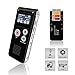 Digital Voice Recorder, Portable Recorder, Multifunctional Rechargeable Dictaphone, FlatLED Audio Voice Recorder Dictaphone, MP3 Music Player with Mini USB Port and Color LCD display, 16GB (Black)
