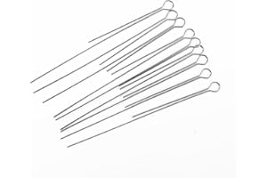 Stainless Steel Spinner Wire for DIY Fishing Lure Making – 50pcs Rotating Sequin Lure Wire Set, 7.5cm Length, Silver Spinner 