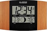 La Crosse Technology WS-8117U-IT-OAK Atomic Wall Clock with Outdoor Temperature (Kitchen)