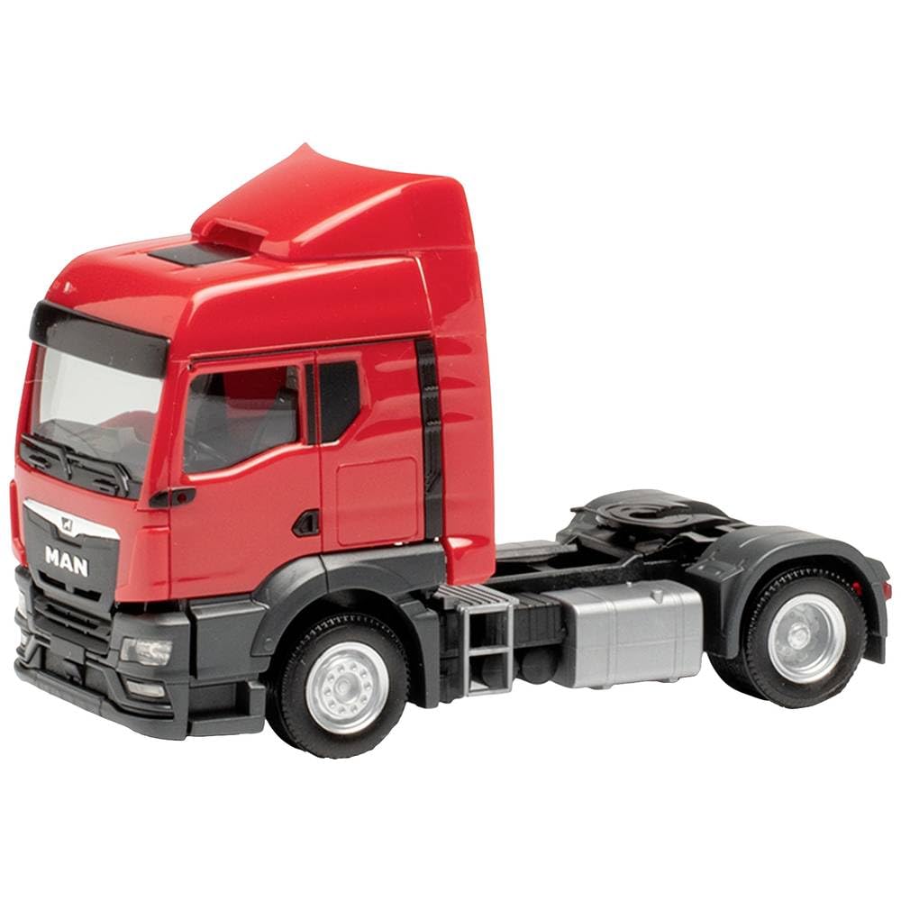 Herpa - MAN TGS TM tractor with wind deflectors, traffic red