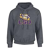 LSU Tigers Hooded Sweatshirt Icon Charcoal