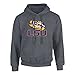 LSU Tigers Hooded Sweatshirt Icon Charcoal