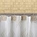 Creative Scents Shower Curtain Hooks Set of 12 Shower Set Rings 100% Rust Free -for Bathroom Shower Curtain Rod Victoria Collection (Beige)