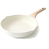 Kordisen Nonstick Ceramic Frying Pan, 11 Inch Ceramic Skillet, Healthy Non Toxic Cooking Pan, Stay-Cool Handle, Induction Compatible, PFOA & PFAS Free, White