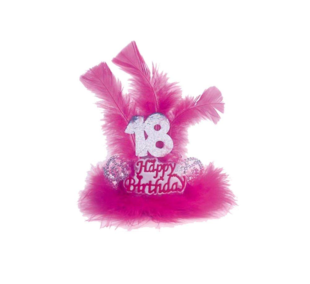 Tiara with Marabù and Feathers 18 Years - Accessories Party 18th Birthday Crown
