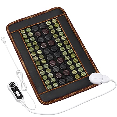 Photo 1 of Far Infrared Heating Pad, Natural Jade and 2 Different Tourmaline Heating Pad, Electric Heating Pads for Back Neck Shoulders and Abdomen, Auto Shut Off Function,Christmas Gifts for Women Men