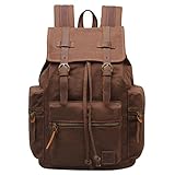 Hynes Eagle Vintage Canvas Backpack Travel Rucksack 19 Liter