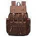 Hynes Eagle Vintage Canvas Leather Backpack Travel Rucksack 19 Liter
