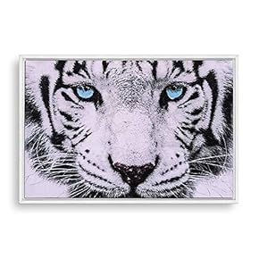 Framed Canvas Home Artwork Decoration Animal Portrait Canvas Wall Art for Living Room, Bedroom - 16x24 inches