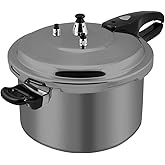 Barton 7.4Qt Pressure Canner w/Release Valve Titanium Canning Cooker Pot Stove Top Instant Fast Cooking