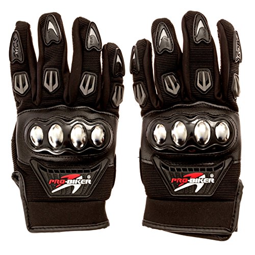 Steel Knuckle Motorcycle Gloves (Pair) Motorbike Protective Riding