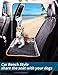 Hansprou Dog Back Seat Cover, 100% Waterproof Scratchproof Hammock for Dogs Backseat Protection Against Dirt and Pet Fur Durable Pets Seat Covers with Storage Pocket for Cars & SUVs