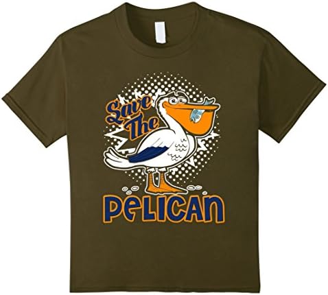 Kids Pelican Shirt - Funny Pelican T shirt  6 Olive