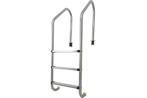 WOPOLTOP Swimming Pool Ladder, 3-Step Stainless Steel Non-Slip Pedals Pool Stairs for Inground Pools, Weight Capacity 330lbs, Easy to Install and Climb for Indoor/Outdoor Pools (3 Step)