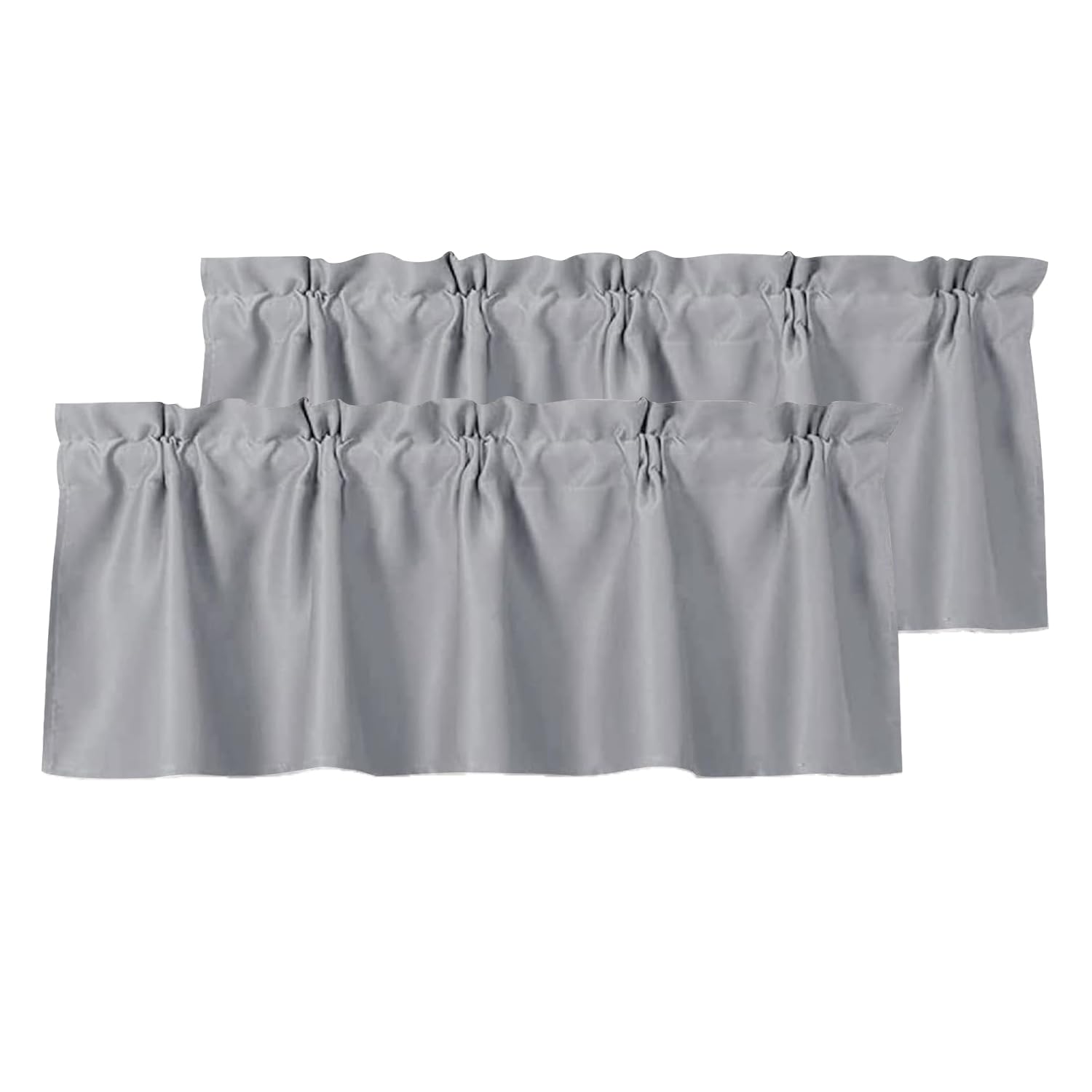 DWCN Blackout Valances for Windows Rod Pocket Window Valance Curtains ...