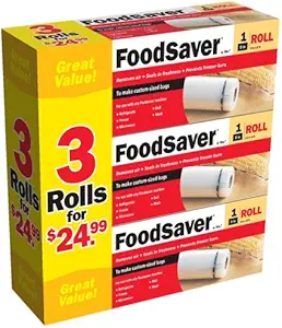 Tilia FoodSaver 01-0108-01 8-Inch Single-Pack Rolls, 3 Rolls