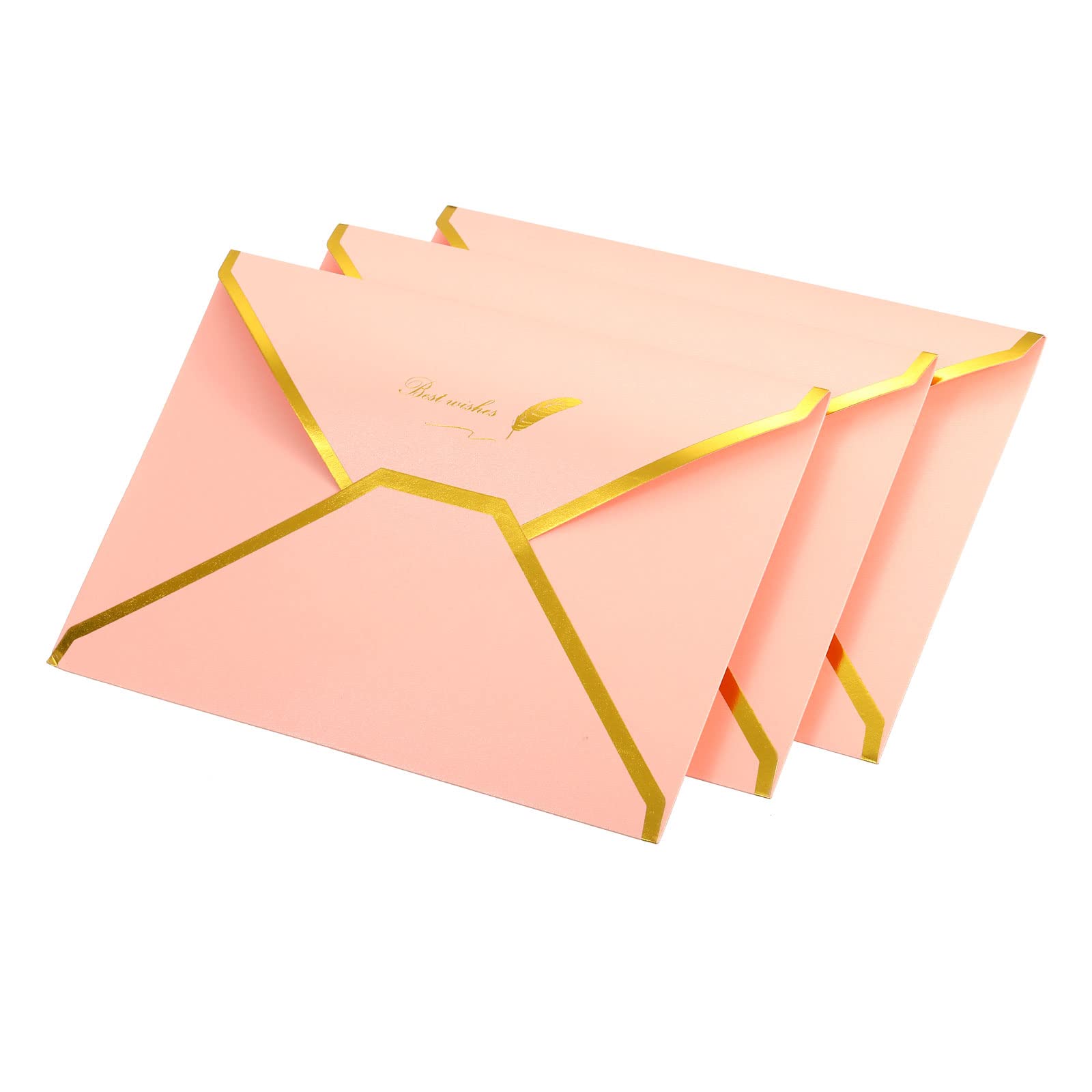 YOKIVE 20 Pack Gift Card Envelopes, V Flap Foil Border | Mini Luxury Mailing Envelope, Great for Invitations Weddings Birthdays(Pink) — image 1